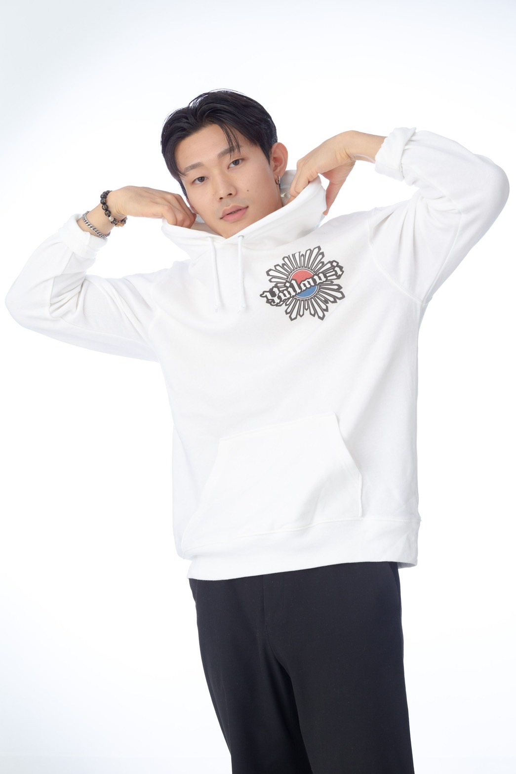 색채 Hoodie White